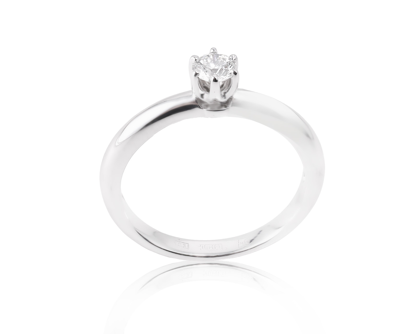 Золотое кольцо с бриллиантом 0.23ct 110124/7