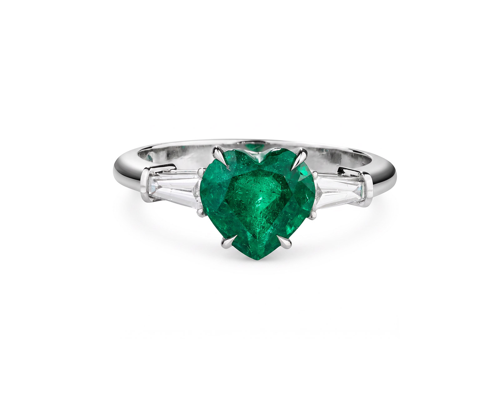 Платиновое кольцо с изумрудом Замбия 2.00ct Evgeny Matveev