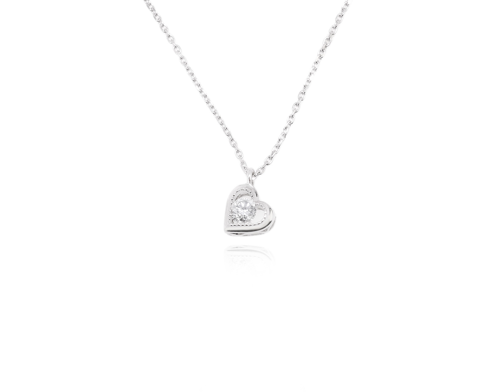 Золотое колье с бриллиантом 0.11ct 091223/5