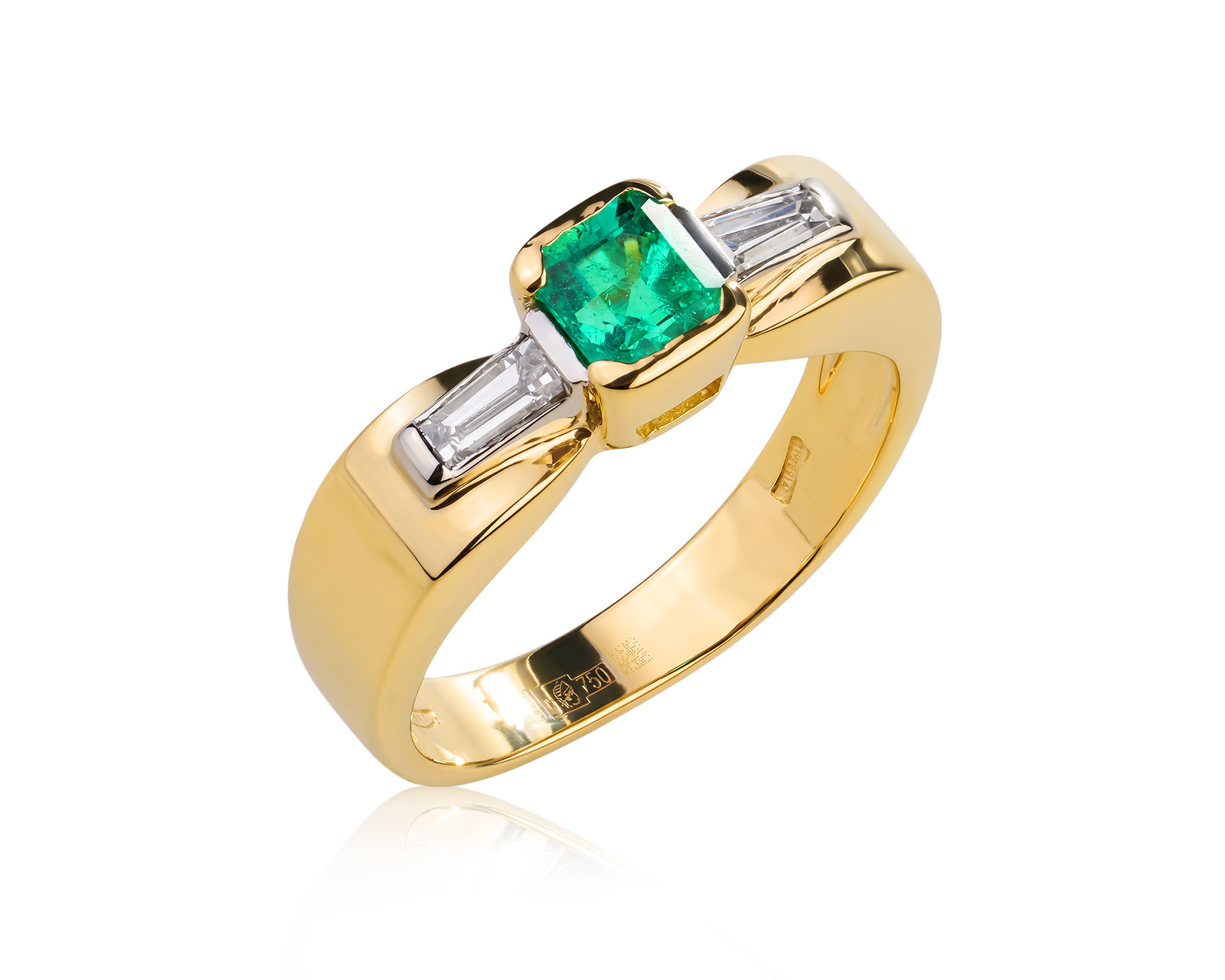 Оригинальное золотое кольцо с изумрудом 0.50ct Piero Maccarini 260526/6