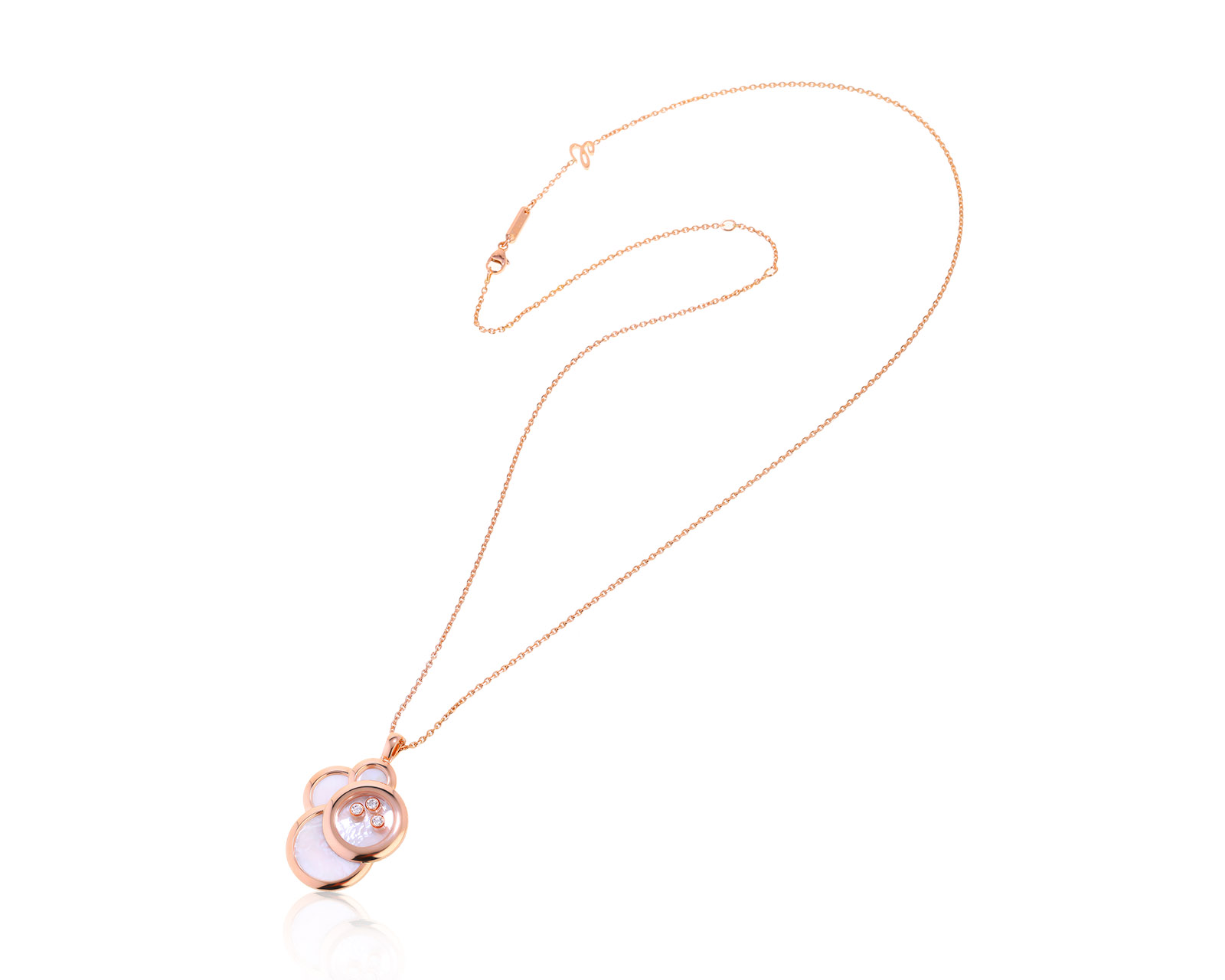 Оригинальный золотой кулон Chopard Happy Diamonds