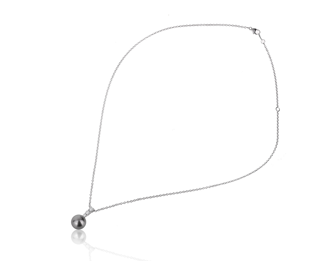 Оригинальный золотой кулон с жемчугом 10 мм Mikimoto