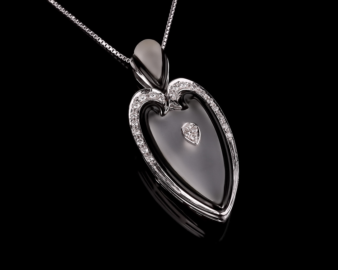 Итальянская золотая подвеска с бриллиантами 0.15ct 200317/7