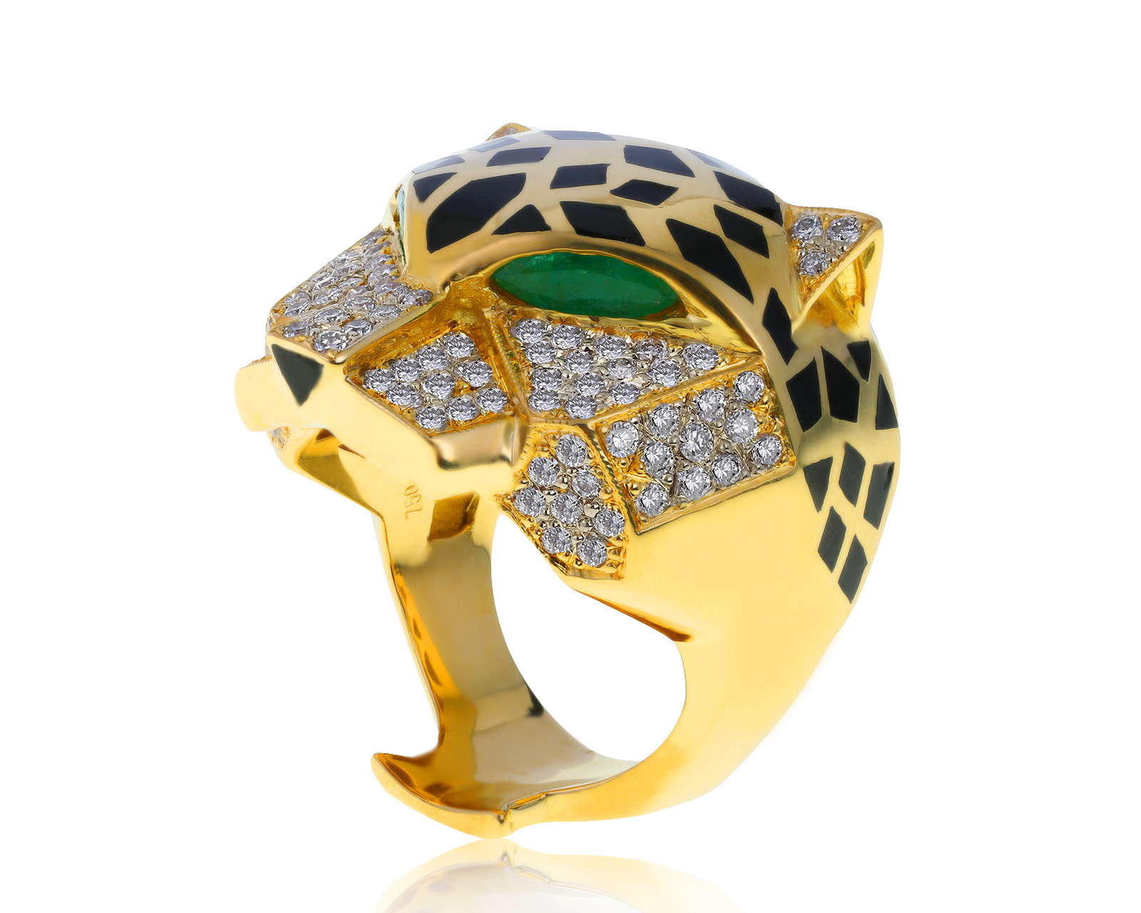 Потрясающее золотое кольцо с бриллиантами 1.50ct 100721/4