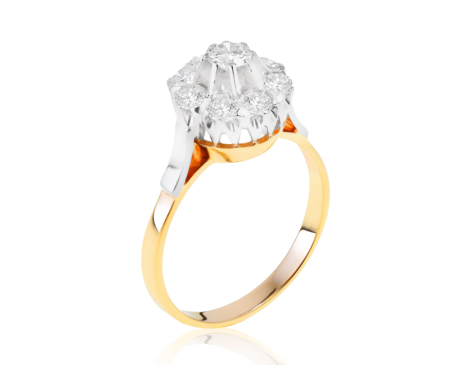 Потрясающее золотое кольцо с бриллиантами 0.70ct СССР 071121/3
