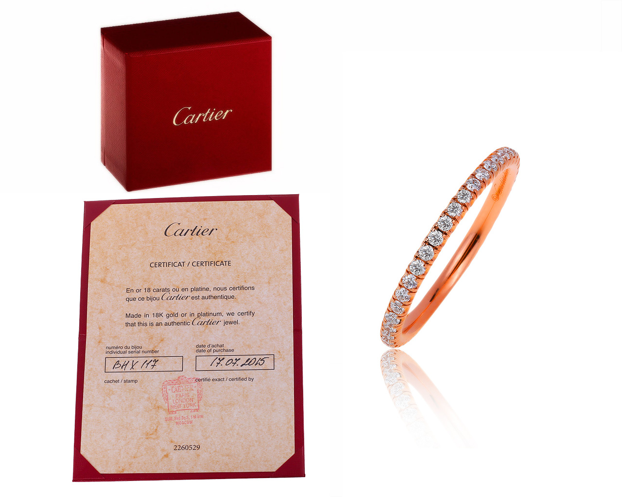 Оригинальное золотое кольцо с бриллиантами 0.25ct Cartier