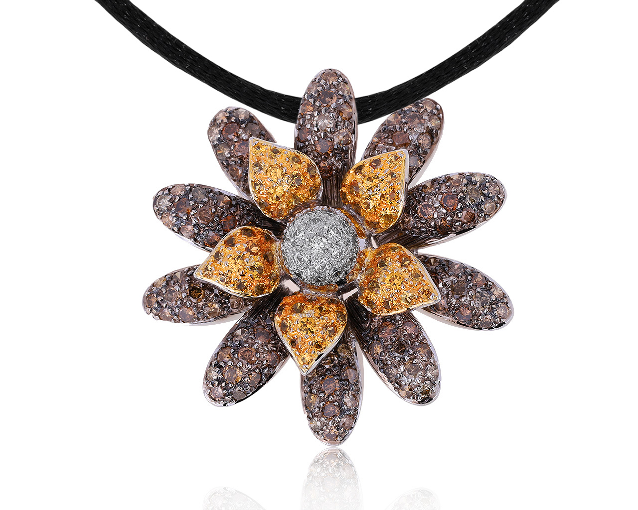 Притягательный золотой кулон с бриллиантами 3.85ct 280520/6