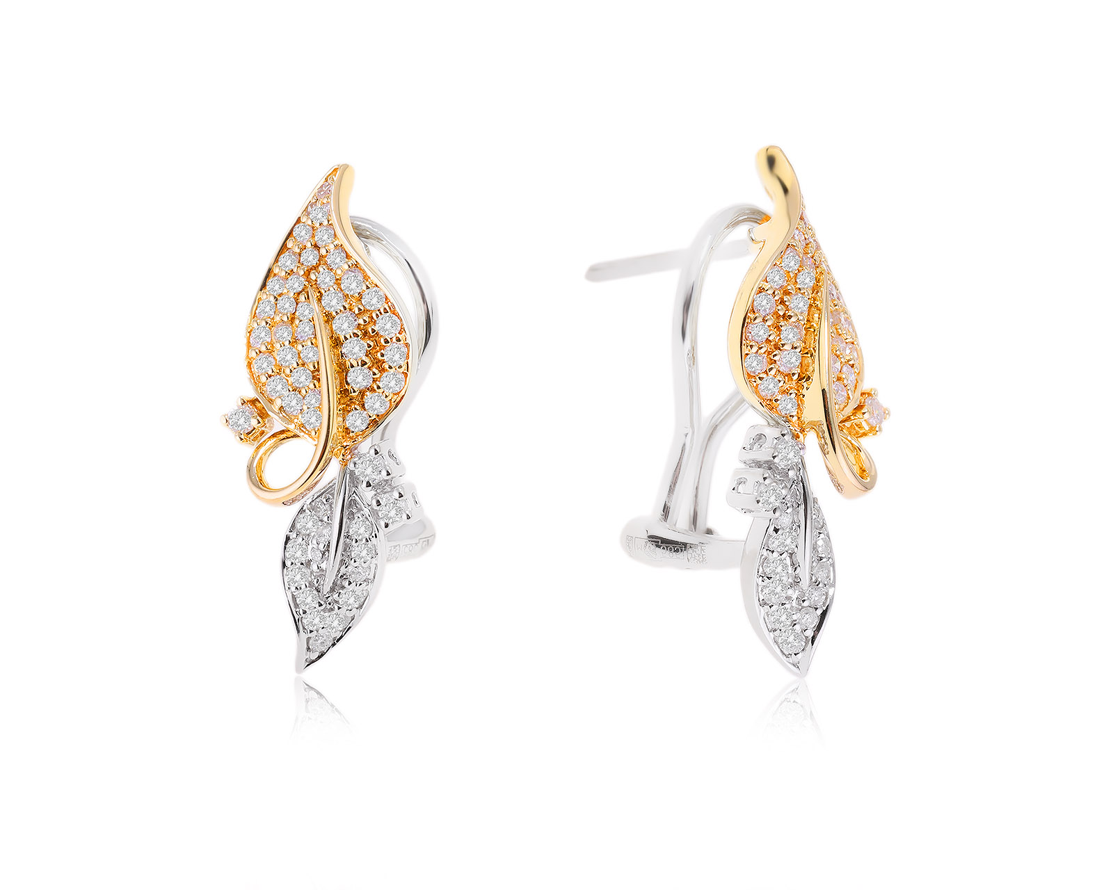Золотые серьги с бриллиантами 0.71ct 251123/6