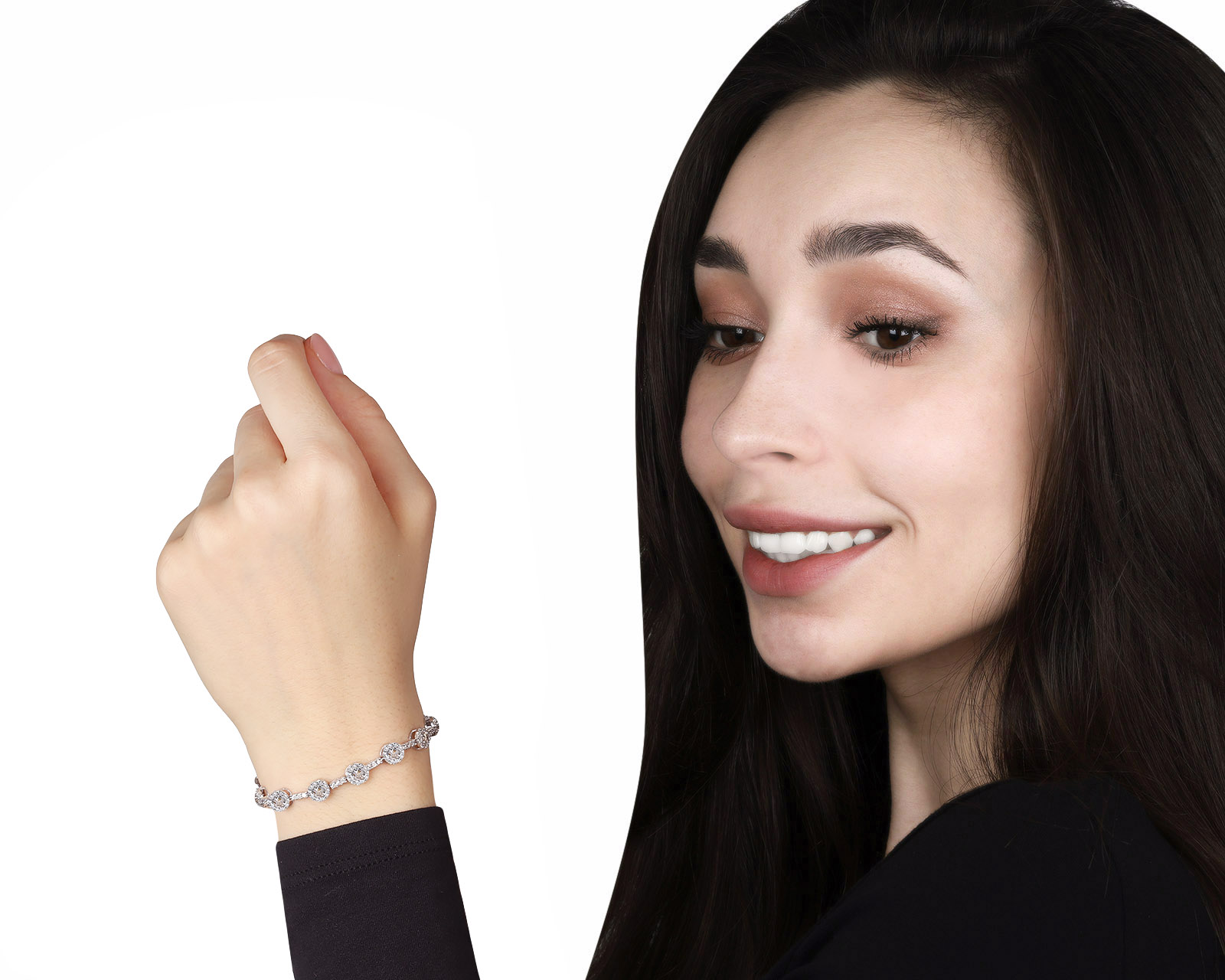 Потрясающий золотой браслет с бриллиантами 3.38ct