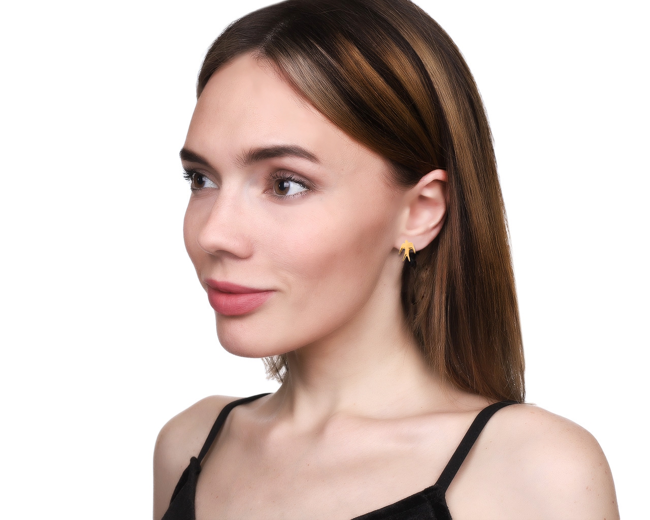 Оригинальные золотые серьги Dodo