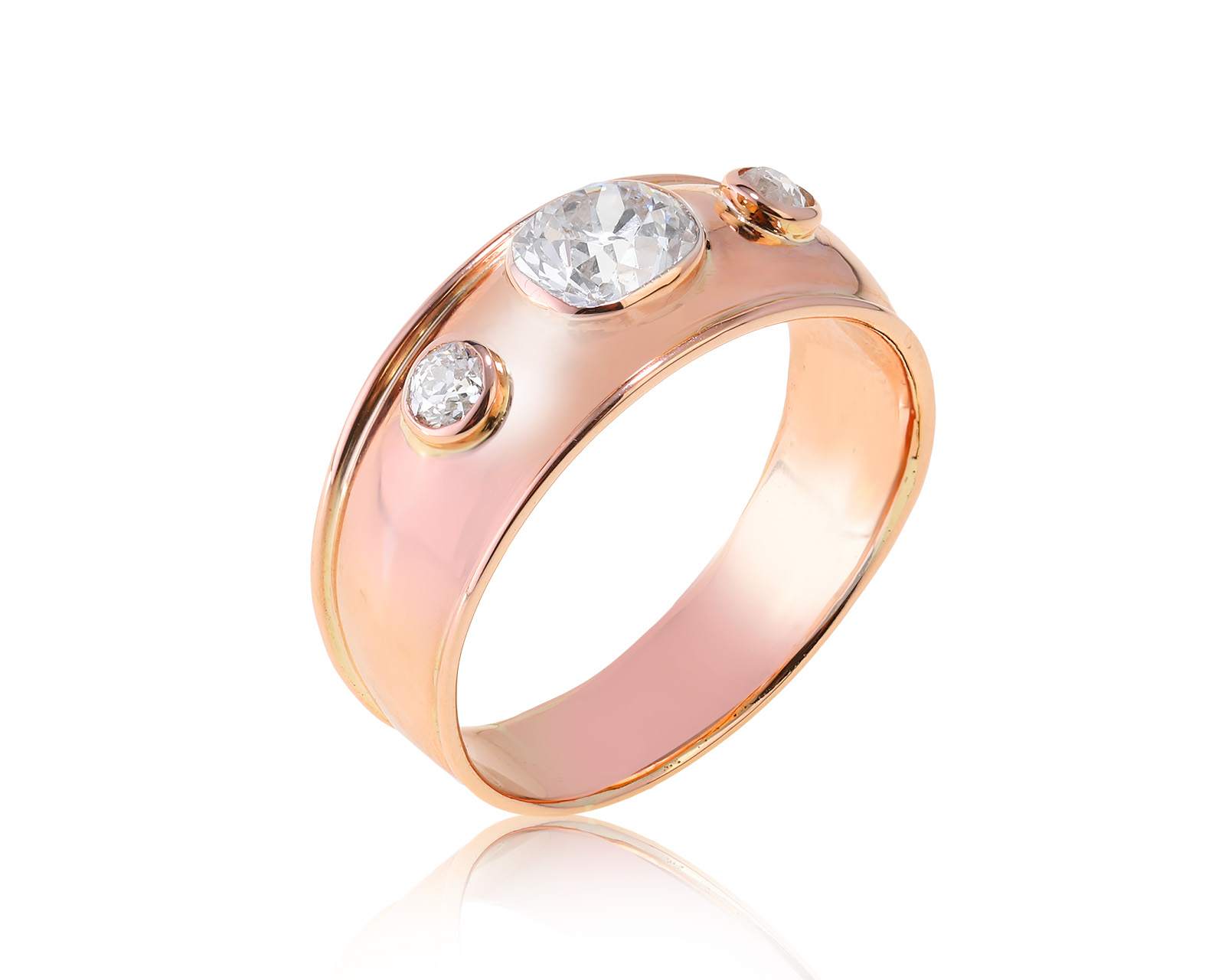 Изысканное золотое кольцо с бриллиантами 1.10ct 110523/1