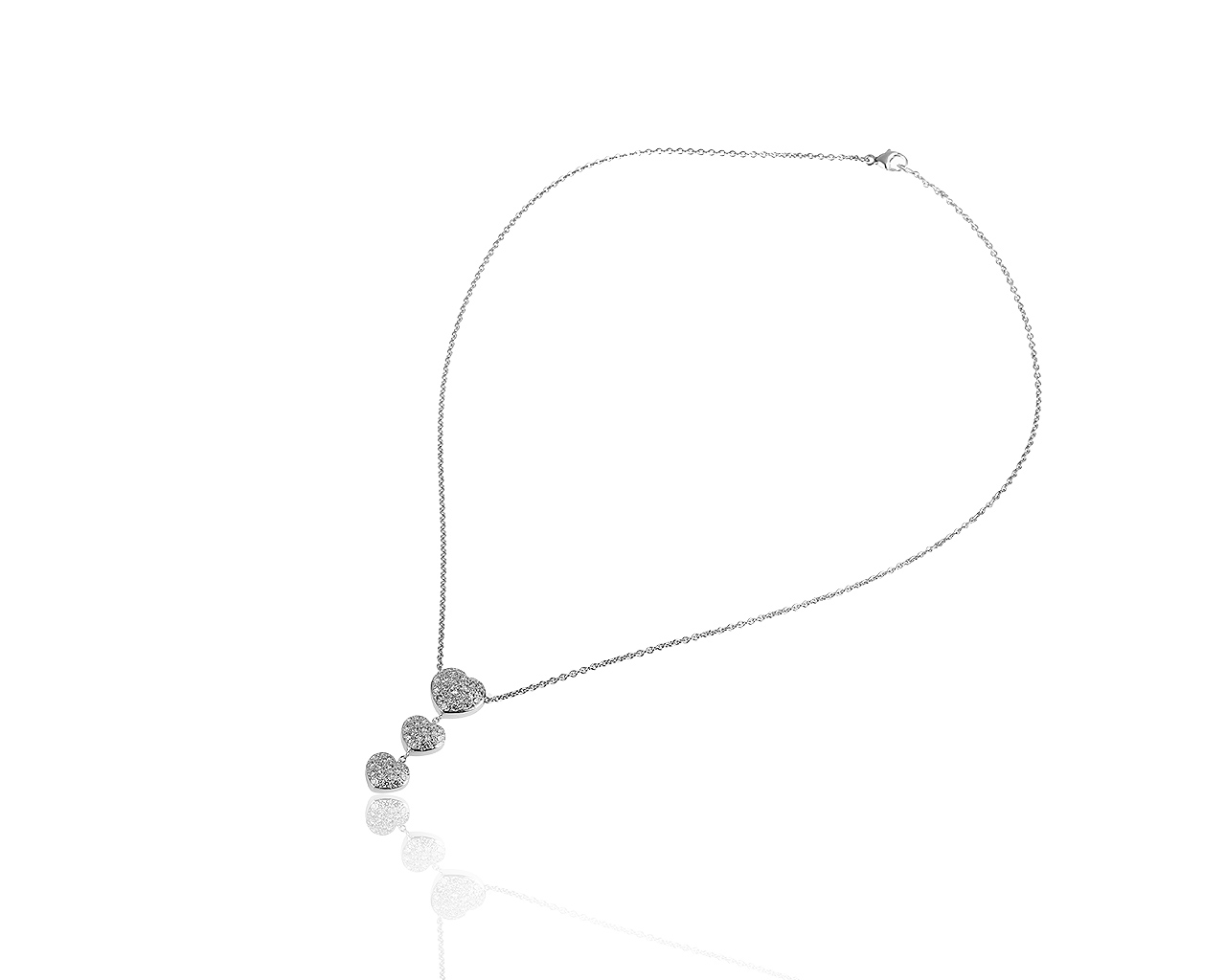 Прекрасное золотое колье с бриллиантами 1.04ct