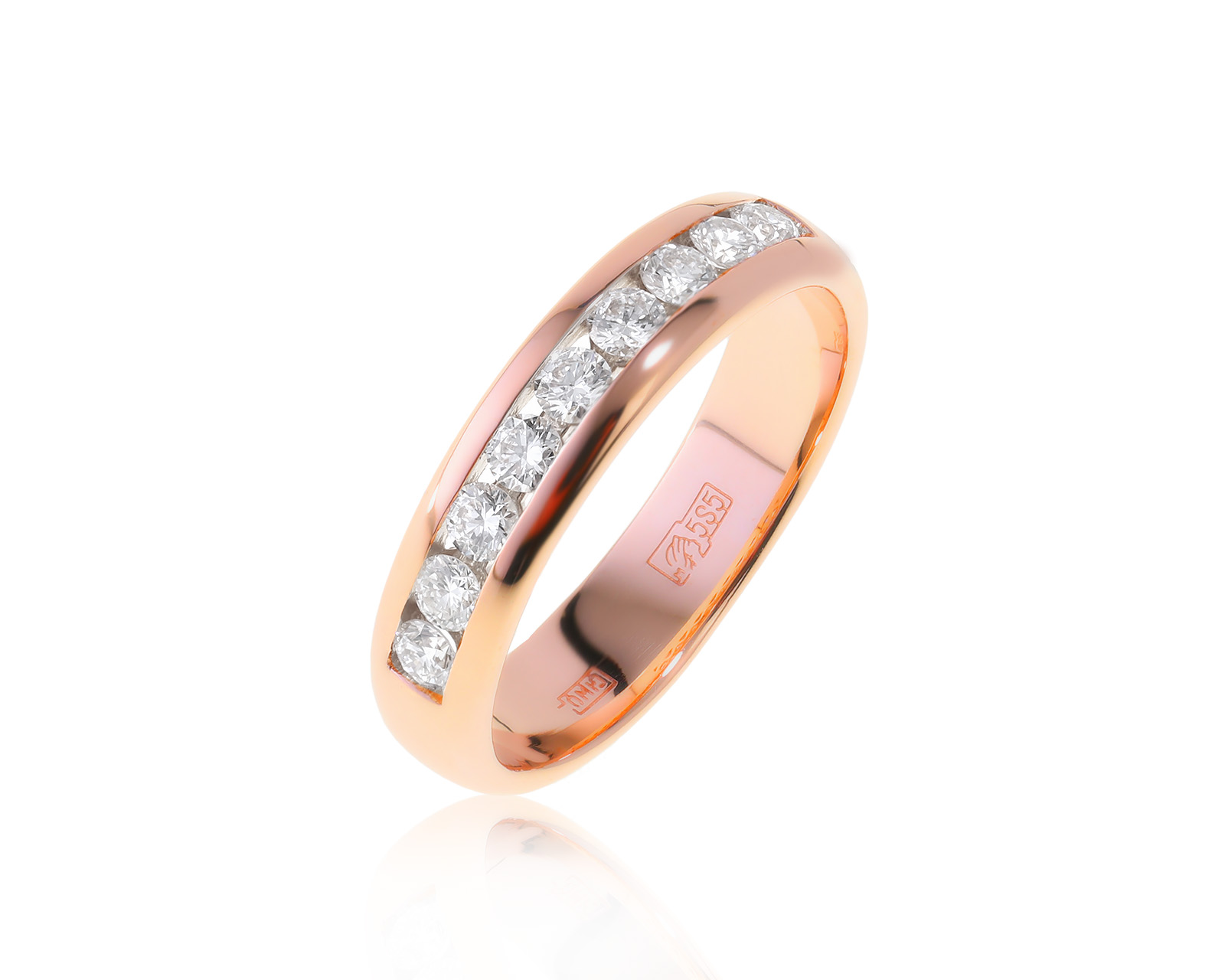 Солидное золотое кольцо с бриллиантами 0.36ct