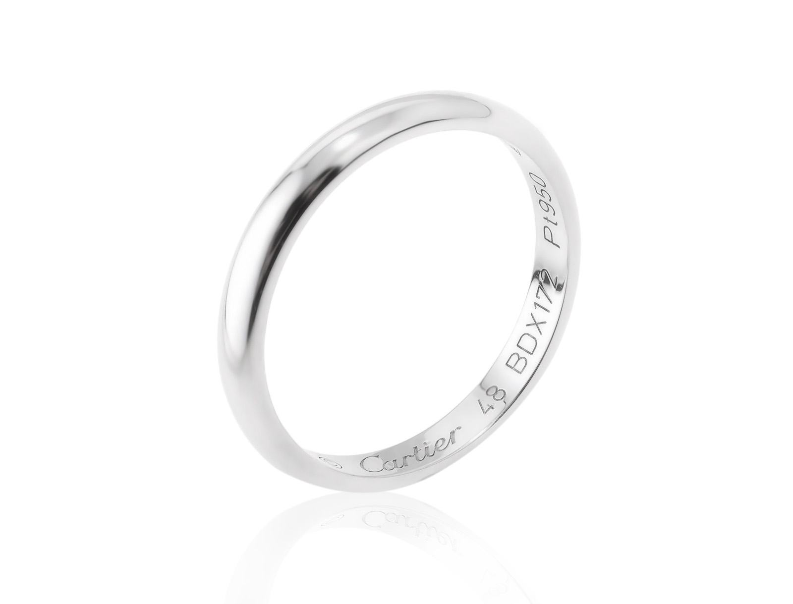 Оригинальное платиновое кольцо Cartier 1895 220224/2