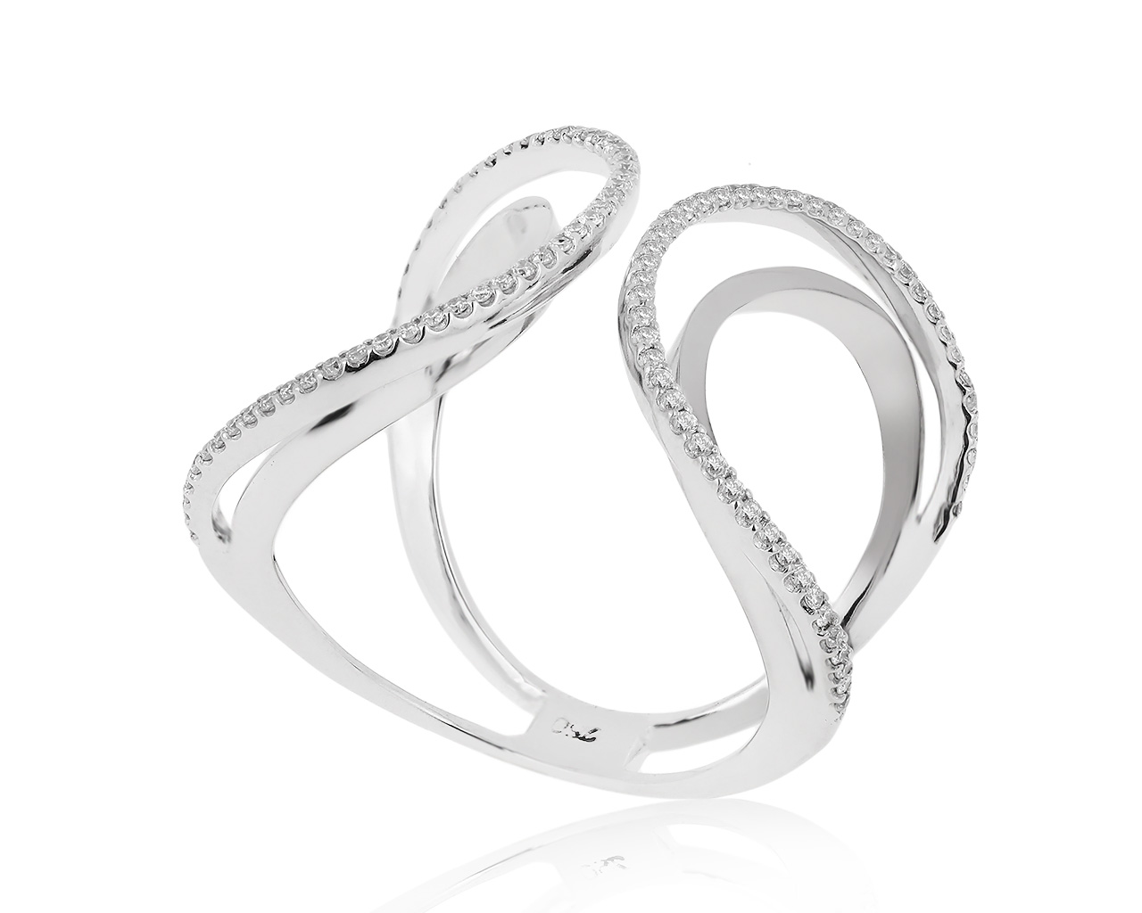 Изысканное золотое кольцо с бриллиантами 0.35ct 191120/1