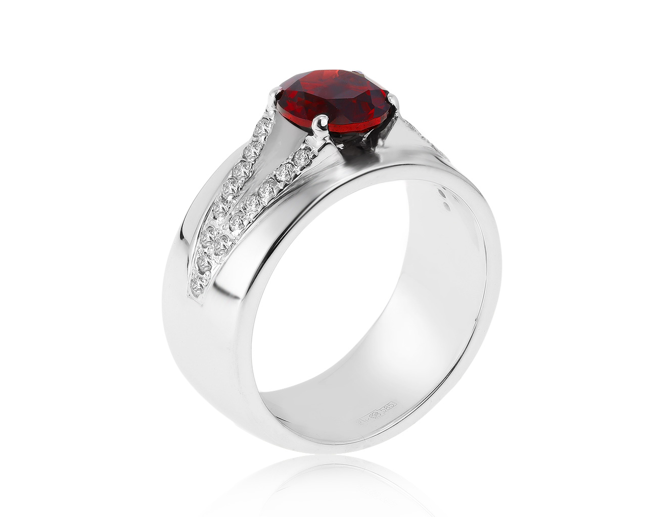 Роскошное золотое кольцо с гранатом 1.42ct 050321/25