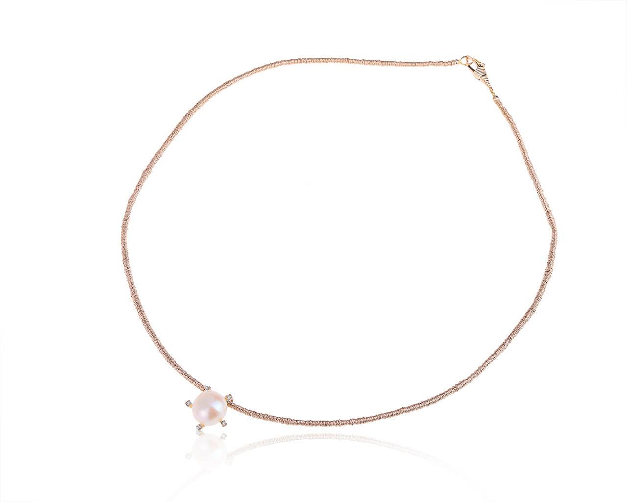 Оригинальный золотой кулон с жемчугом H.Stern