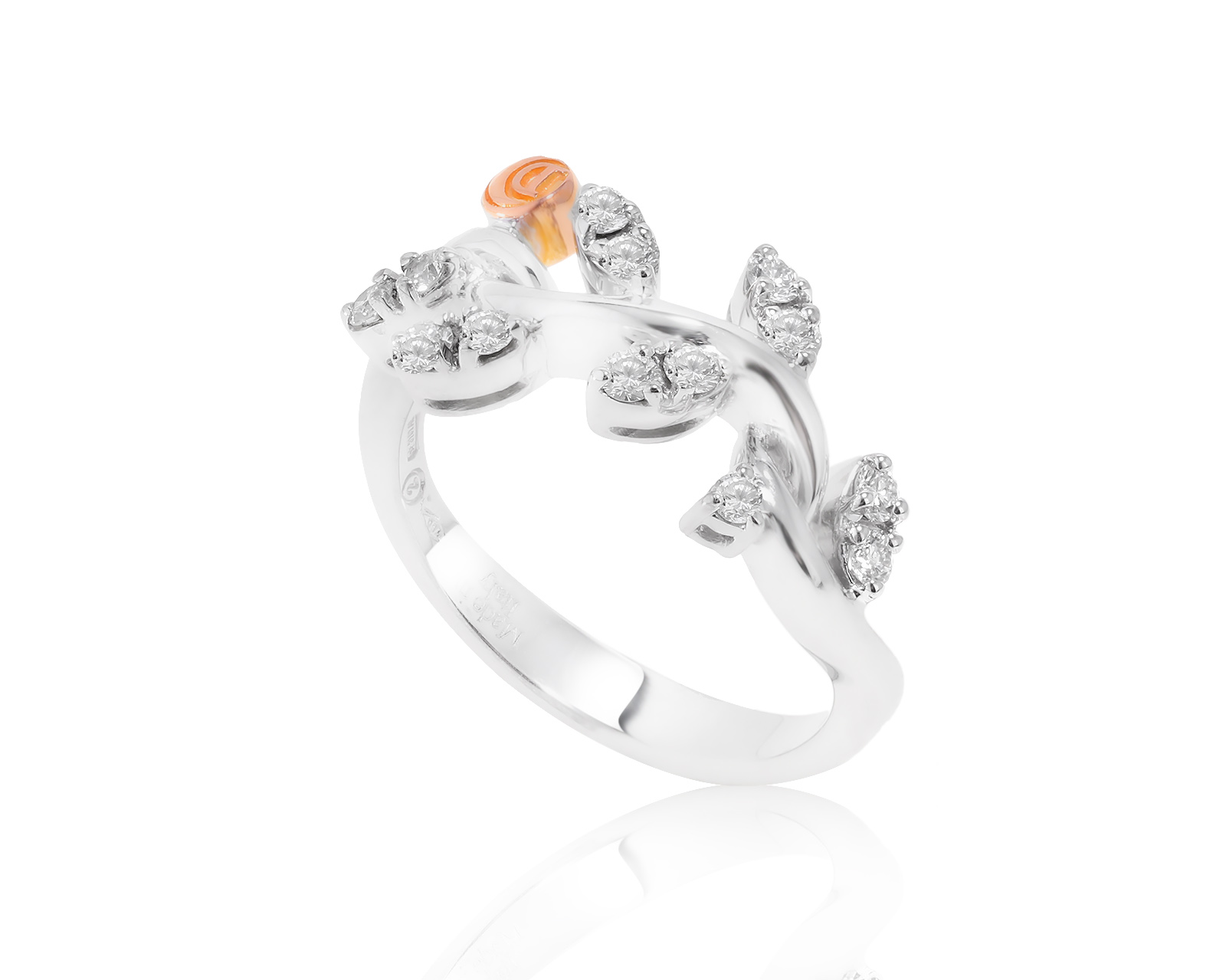 Оригинальное золотое кольцо с бриллиантами 0.39ct Damiani 080722/7