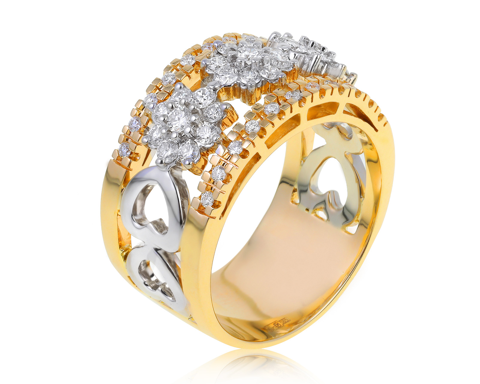 Завораживающее золотое кольцо с бриллиантами 1.26ct 150621/12