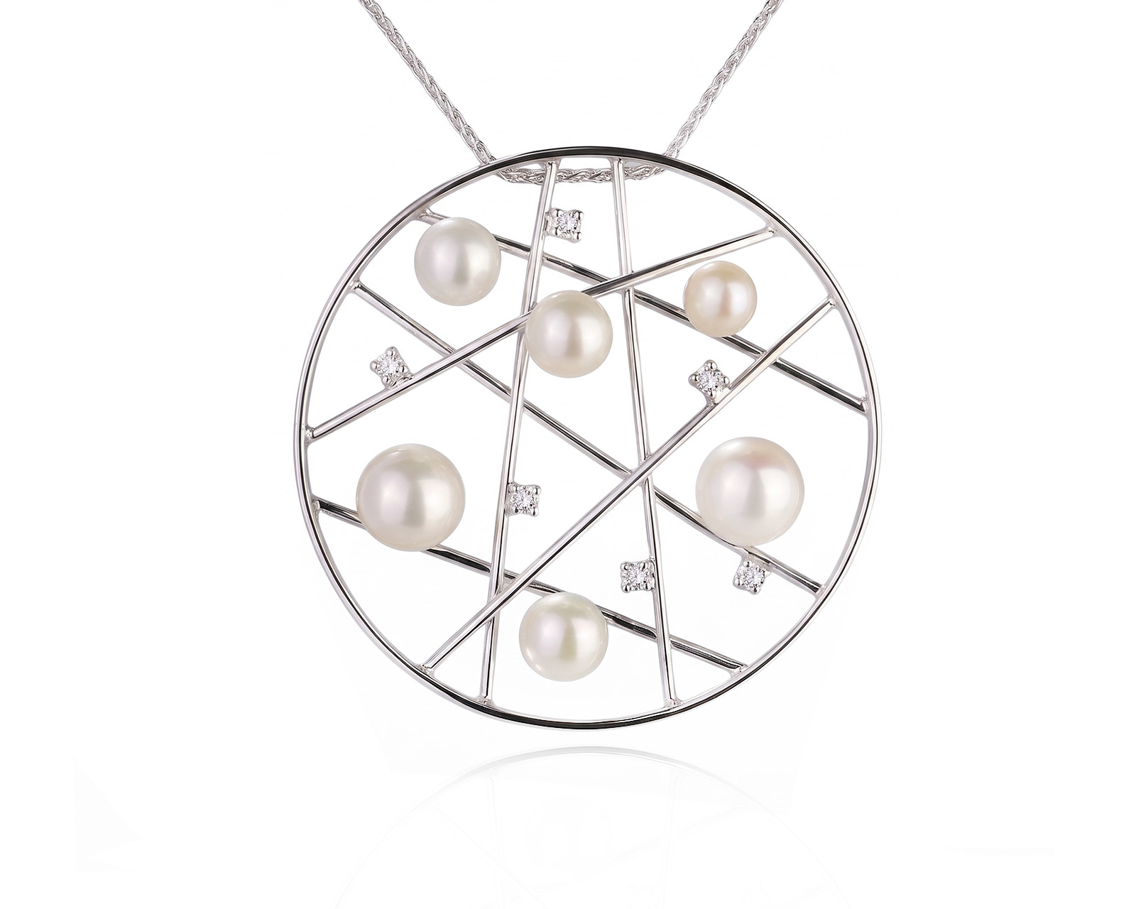 Оригинальное золотое колье с бриллиантами 0.18ct Giorgio Visconti 250726/4