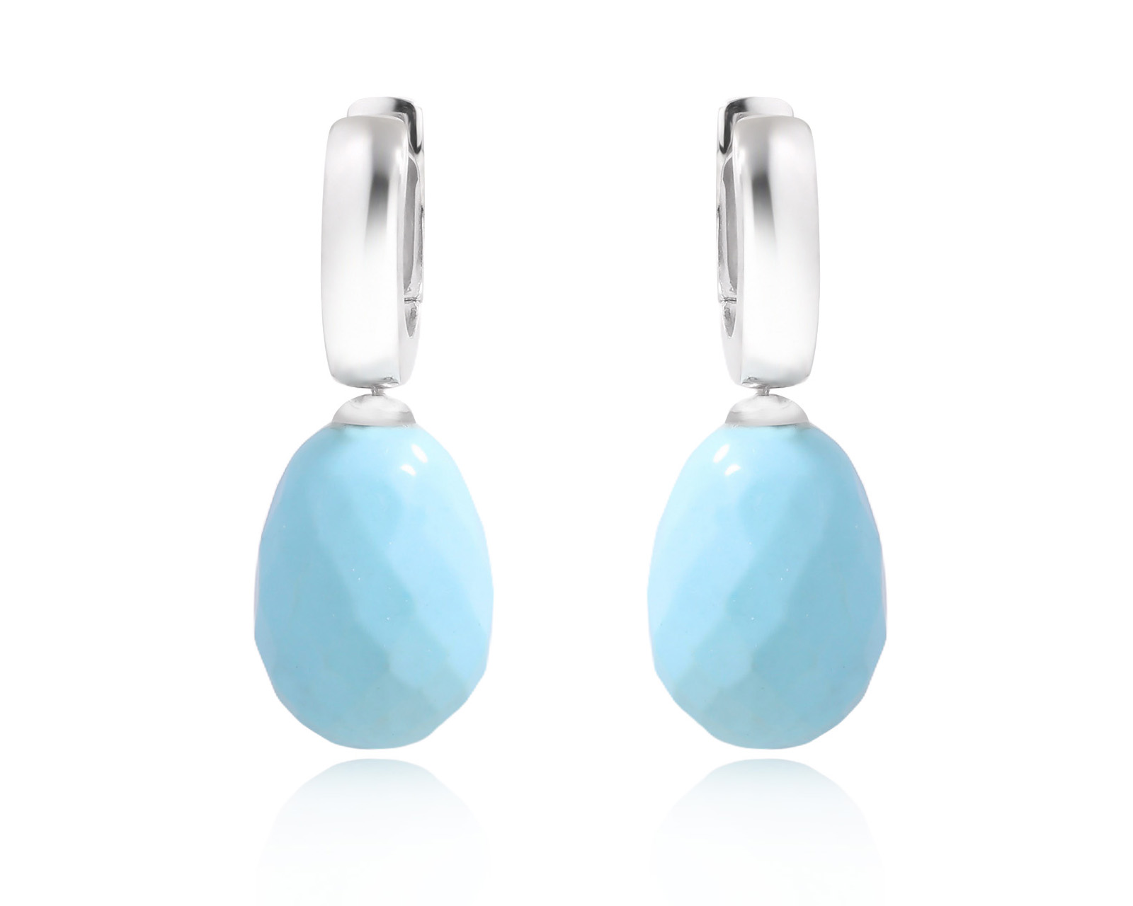 Оригинальные золотые серьги с бирюзой 17.80ct A&T di Andrea Tagliapietra 080925/7