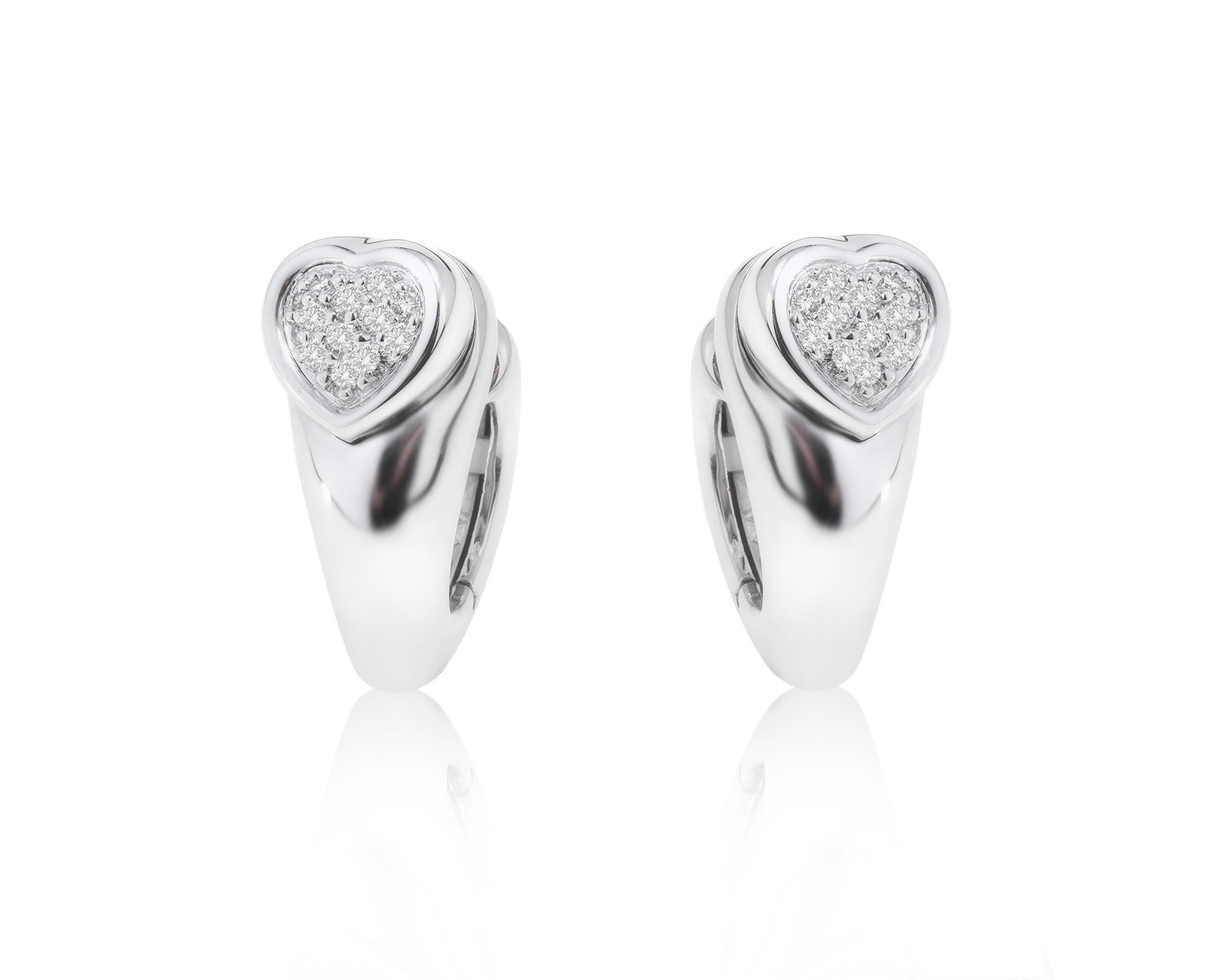 Оригинальные золотые серьги c бриллиантами 0.35ct Piaget Heart 020223/1 Оригинальные золотые серьги c бриллиантами 0.35ct Piaget Heart 020223/1