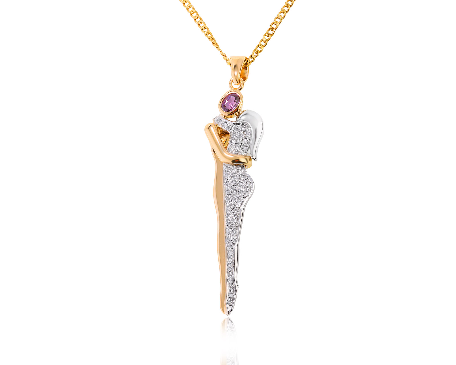 Притягательный золотой кулон с бриллиантами 0.52ct 280522/4