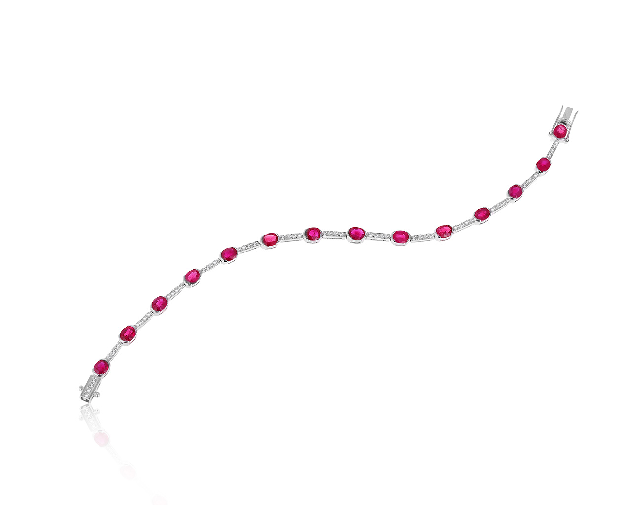 Красивый золотой браслет с рубинами 4.96ct 230920/4