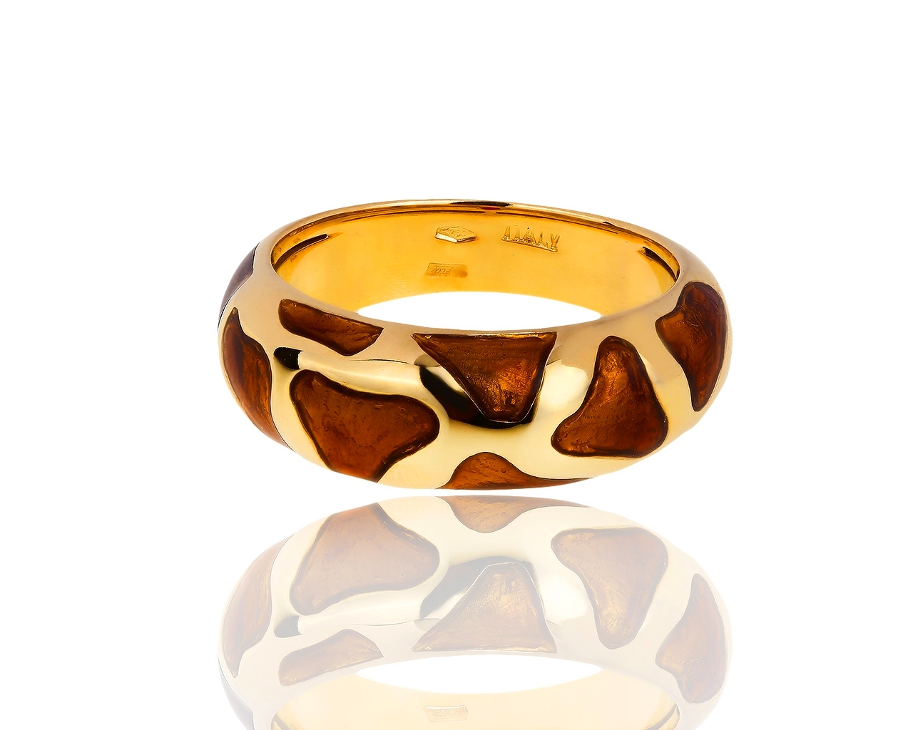 Золотое кольцо с эмалью и рубином Roberto Coin 021118/11