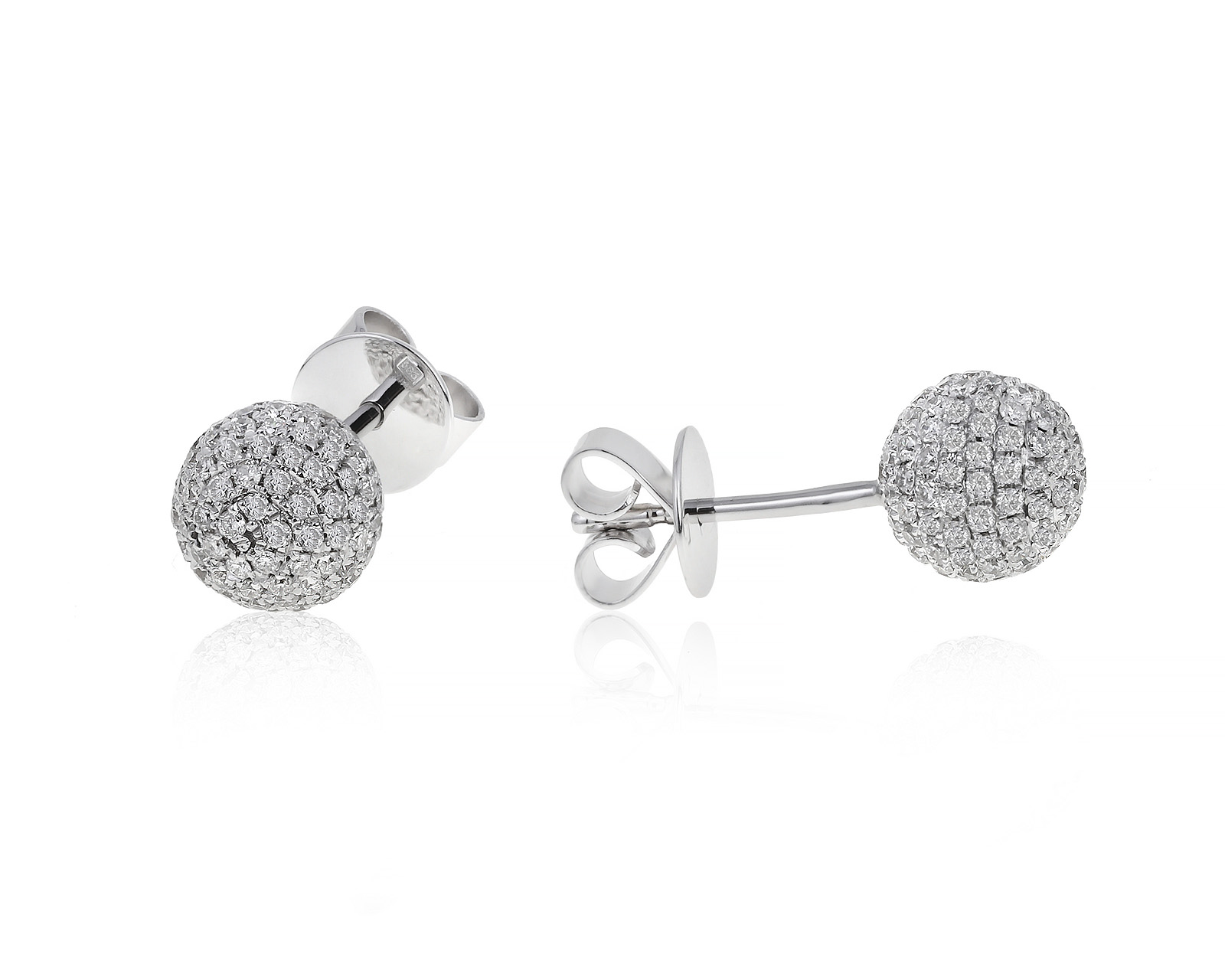 Прелестные золотые серьги с бриллиантами 1.05ct 090621/4