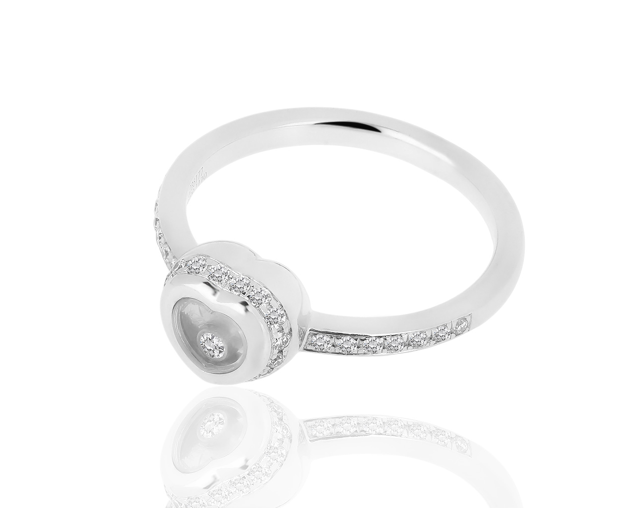 Золотое кольцо с бриллиантами 0.24ct Chopard Happy Diamonds Heart