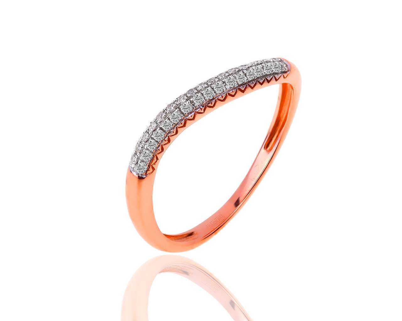 Золотое кольцо с бриллиантами 0.14ct 050818/14