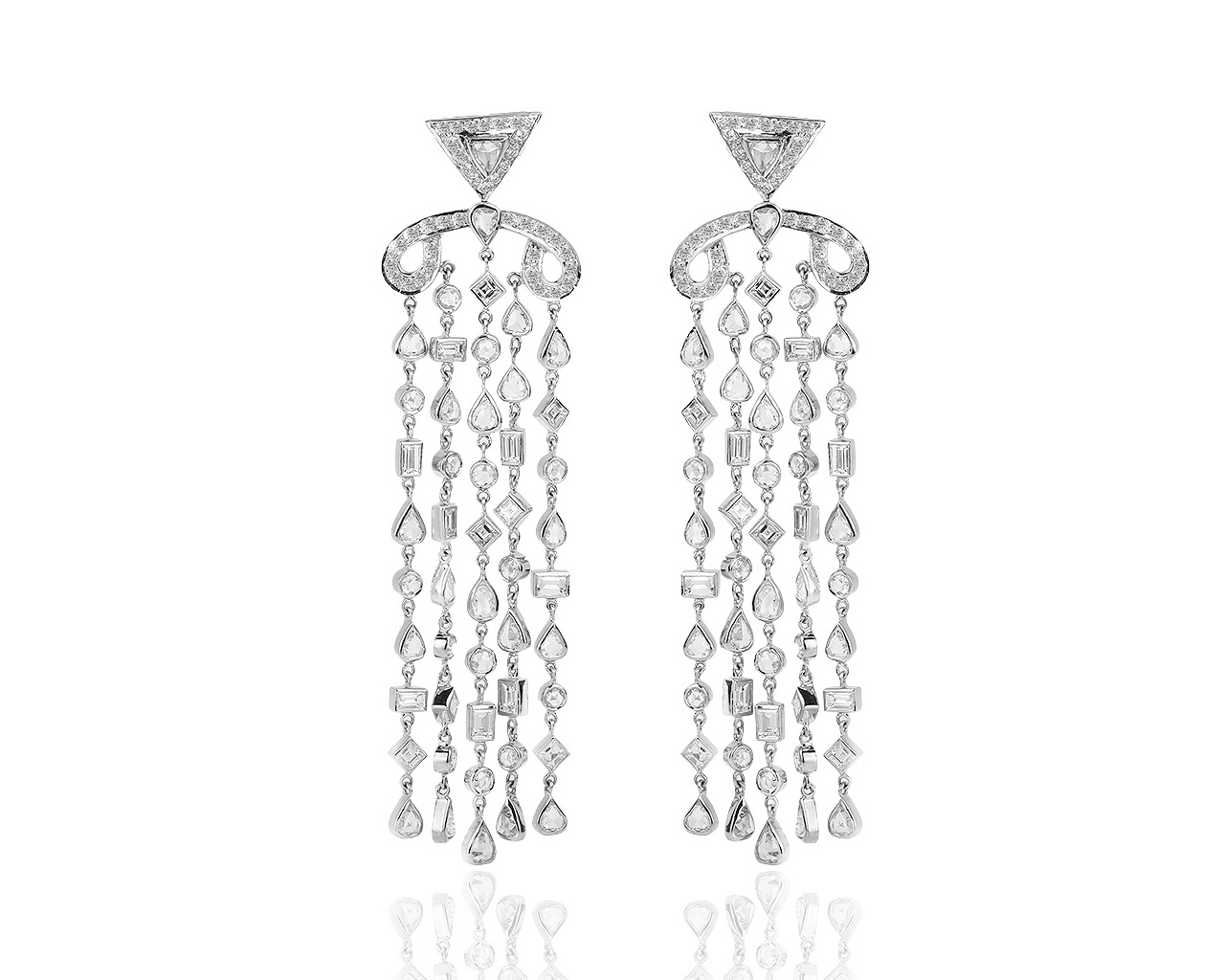 Изумительные золотые серьги с бриллиантами 10.70ct 250817/5