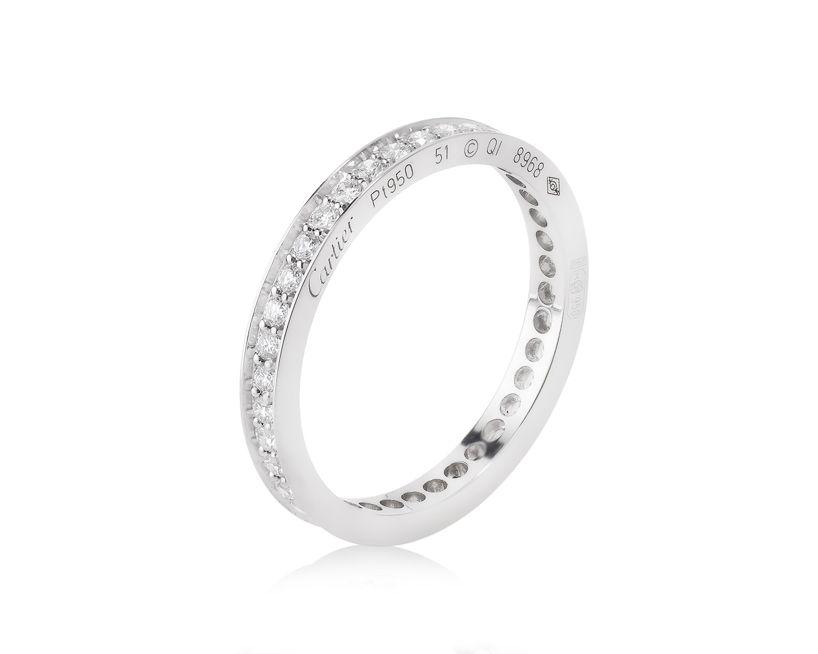 Оригинальное платиновое кольцо Cartier Ballerine 020823/1