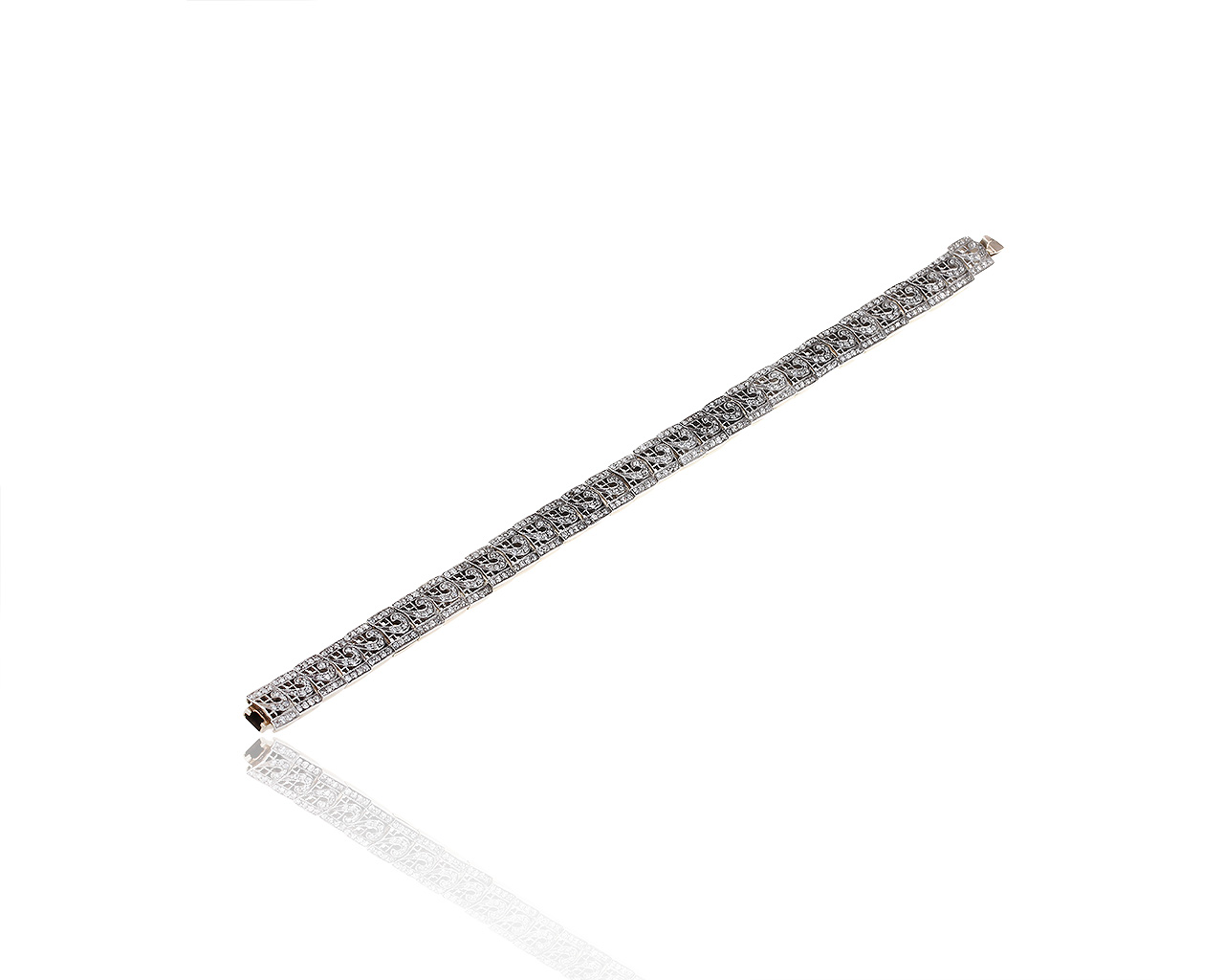 Идеальный золотой браслет с бриллиантами 1.20ct 090819/17