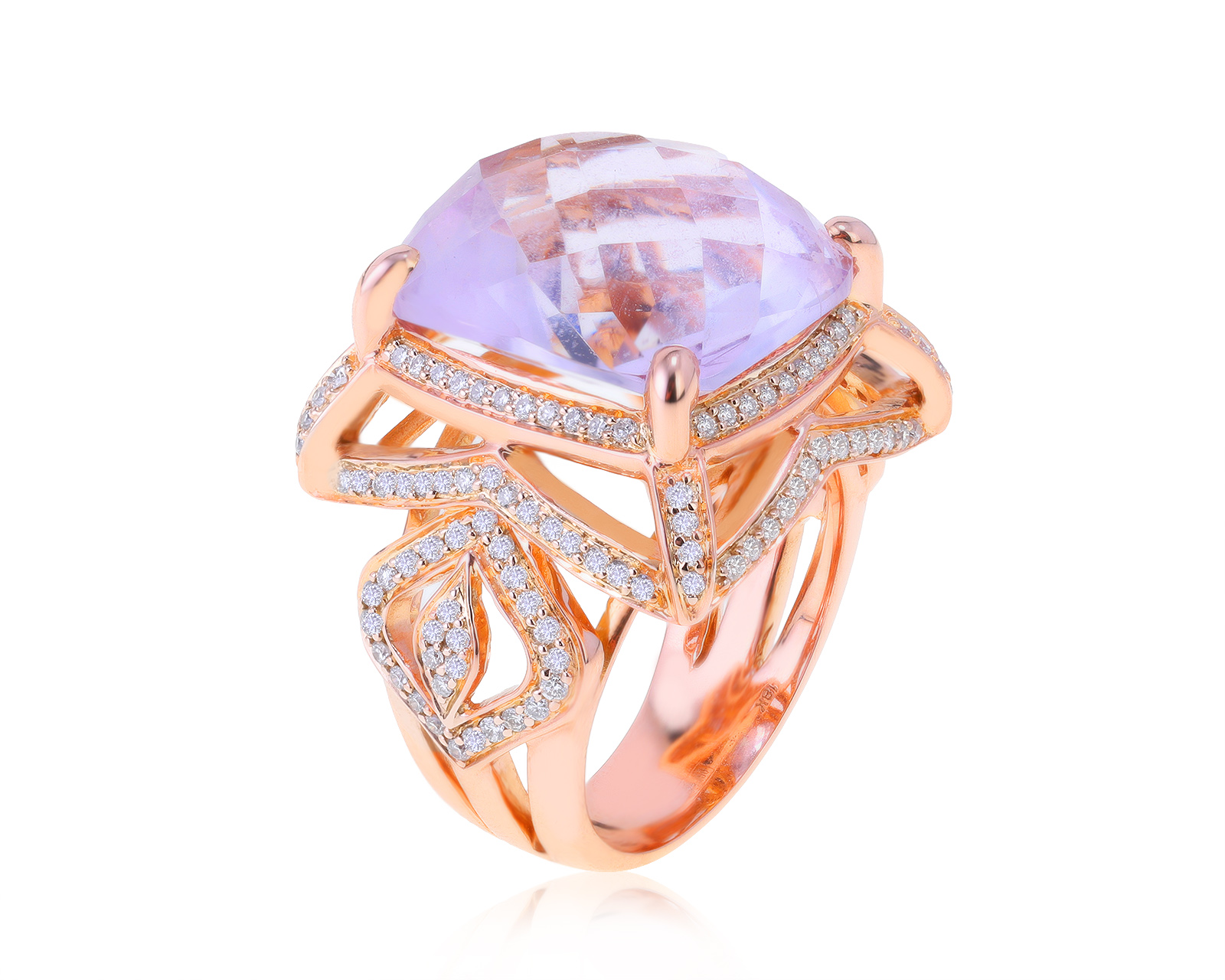 Великолепное золотое кольцо с аметистом 11.23ct 301221/1 Великолепное золотое кольцо с аметистом 11.23ct 301221/1
