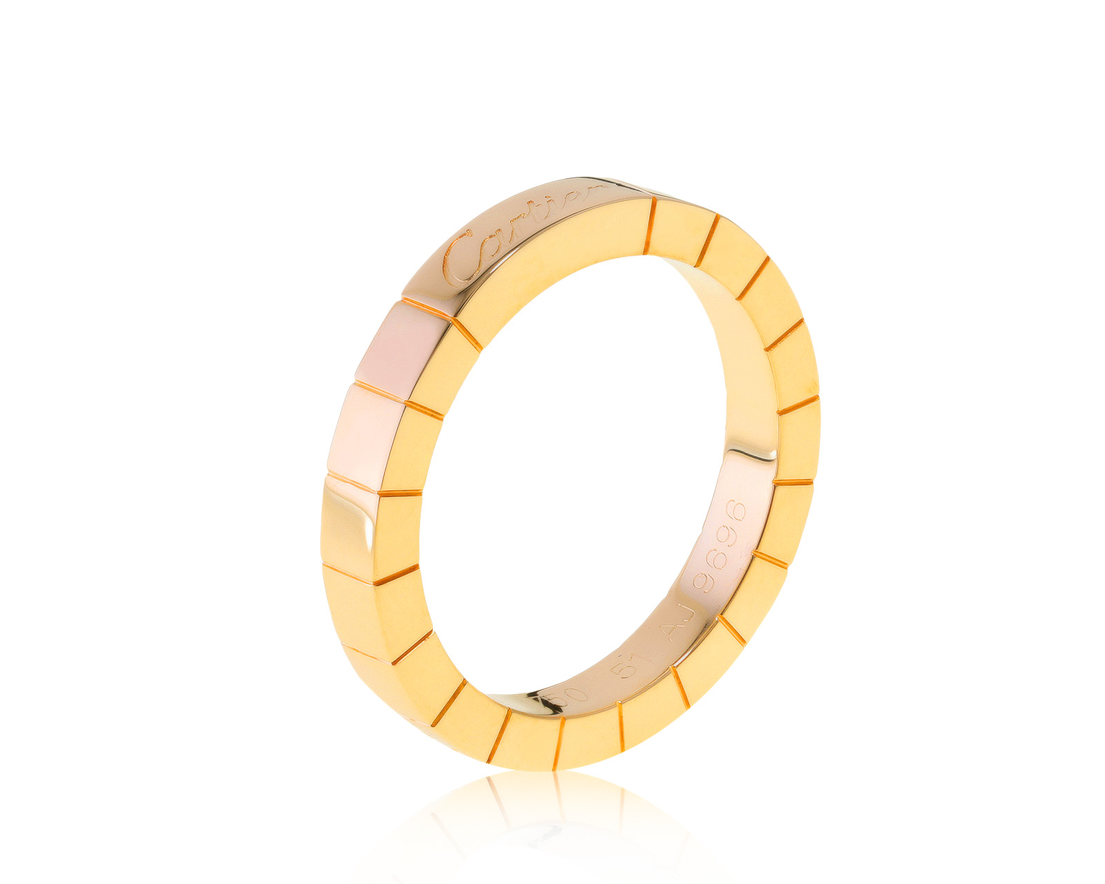 Оригинальное золотое кольцо Cartier Laniers 301021/3