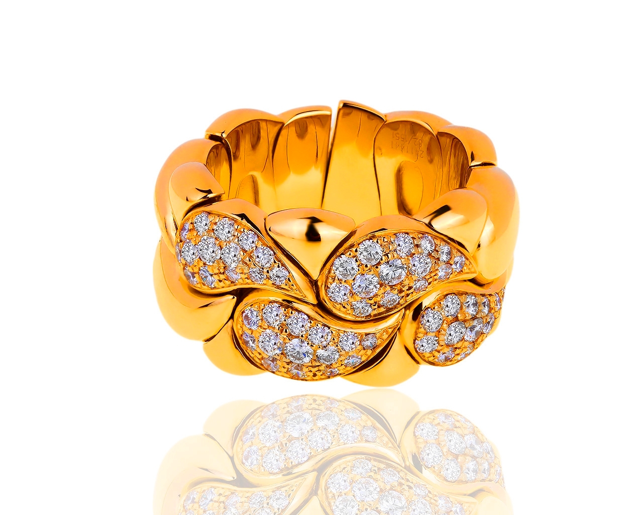 Рокошное золотое кольцо с бриллиантами 0.78ct Chopard Casmir 130419/2