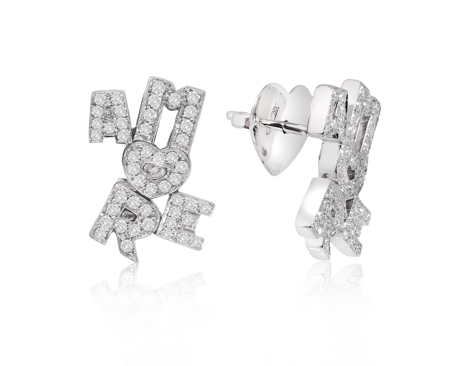 Оригинальные золотые серьги с бриллиантами 0.62ct Pasquale Bruni Amore