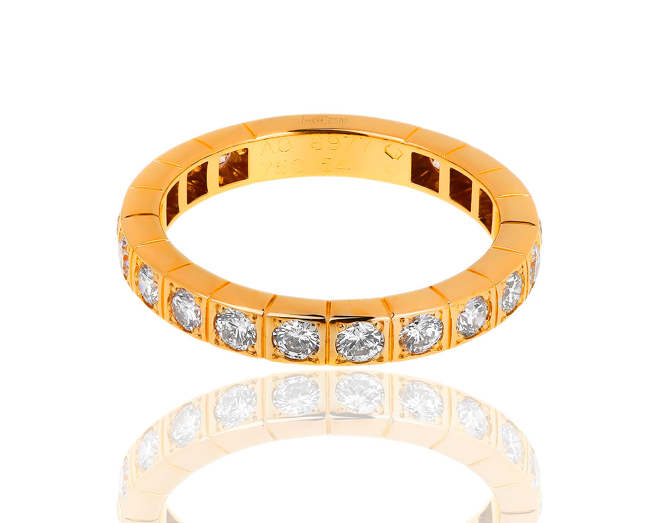 Модное золотое кольцо с бриллиантами 0.90ct Cartier Lanieres