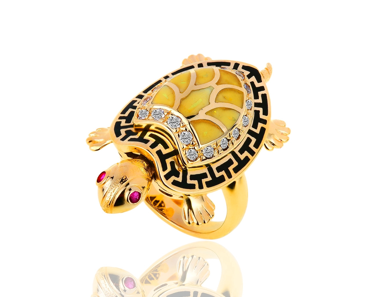 Фантастическое золотое кольцо Roberto Bravo 150219/1