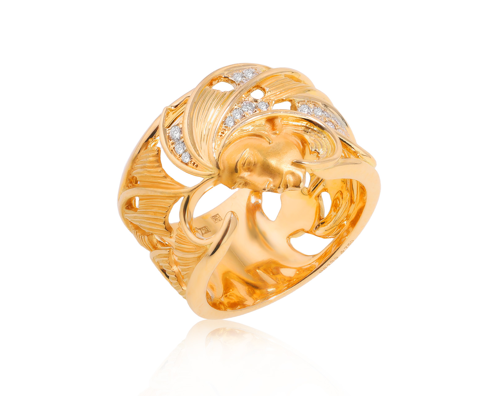 Оригинальное золотое кольцо с бриллиантами 0.15ct Magerit Atlantis 240126/12