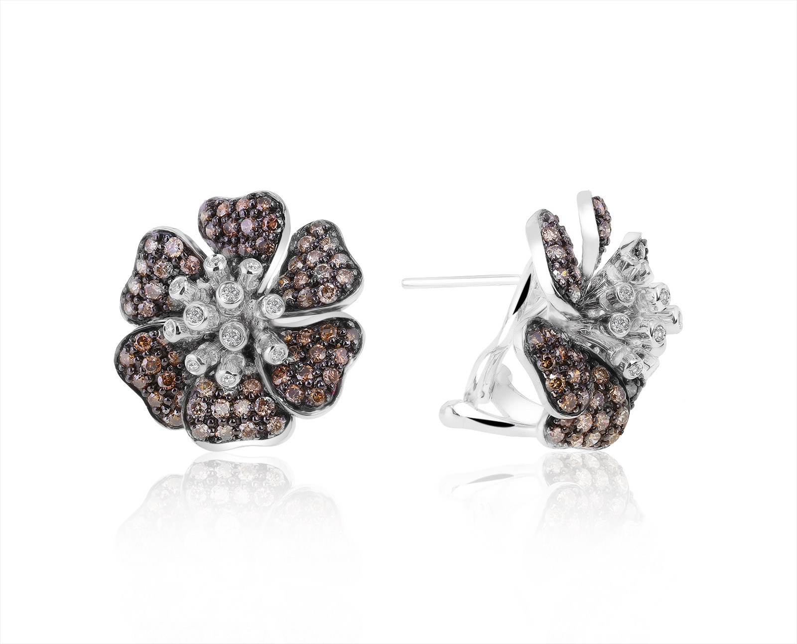 Роскошные золотые серьги с бриллиантами 1.90ct 010921/3