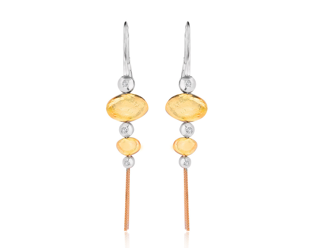 Роскошные золотые серьги с бриллиантами 0.32ct 020920/20