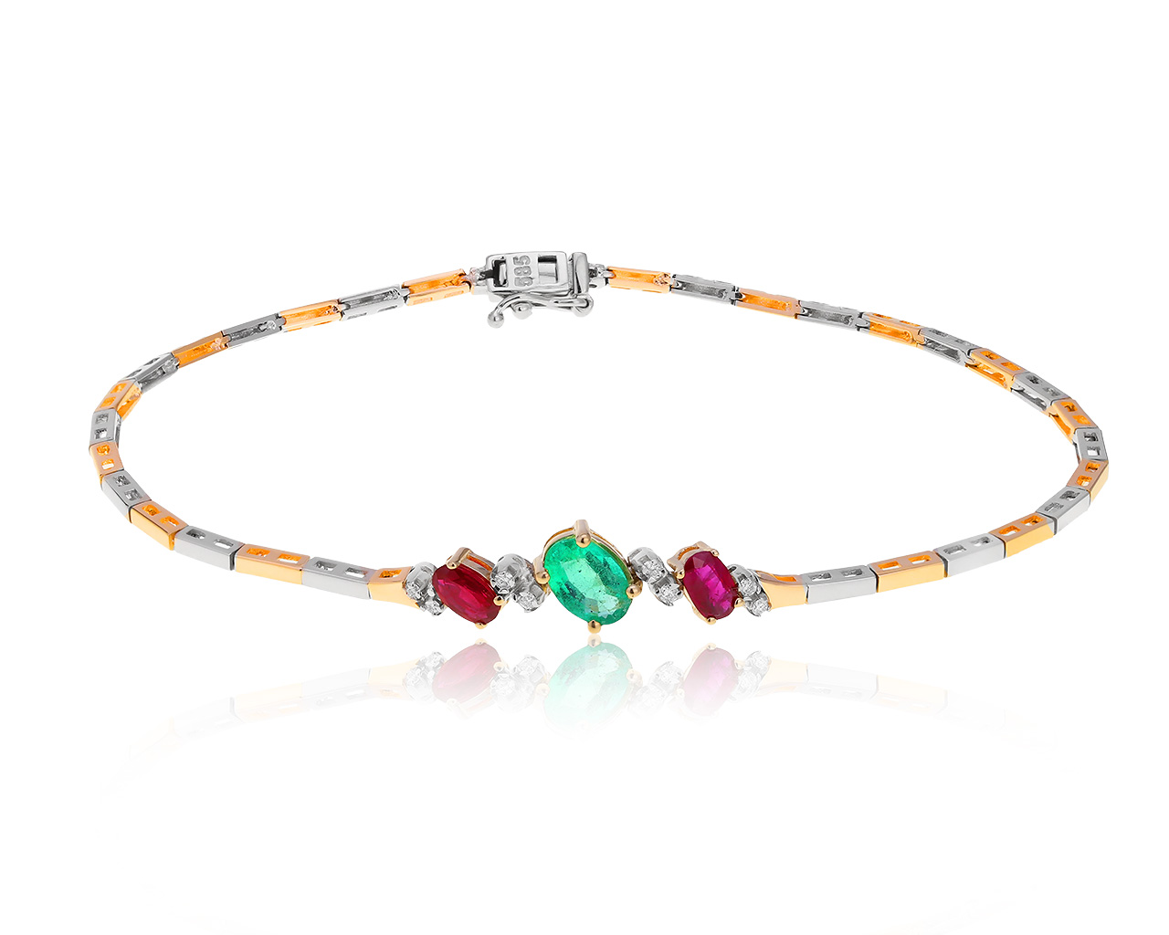 Оригинальный золотой браслет с рубинами 0.68ct Argos 221220/3