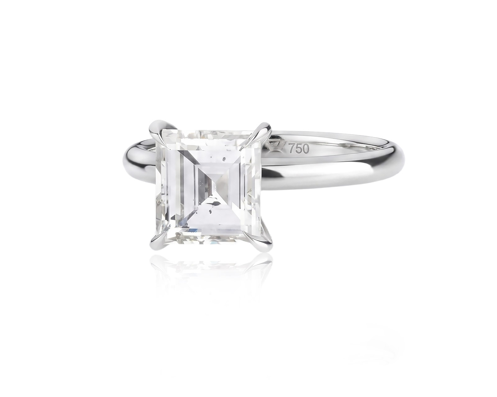 Платиновое кольцо с бриллиантами 2.60ct