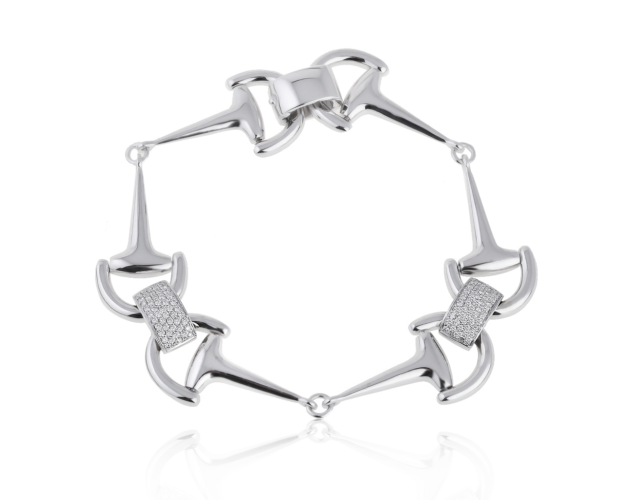 Притягательный золотой браслет с бриллиантами 0.55ct