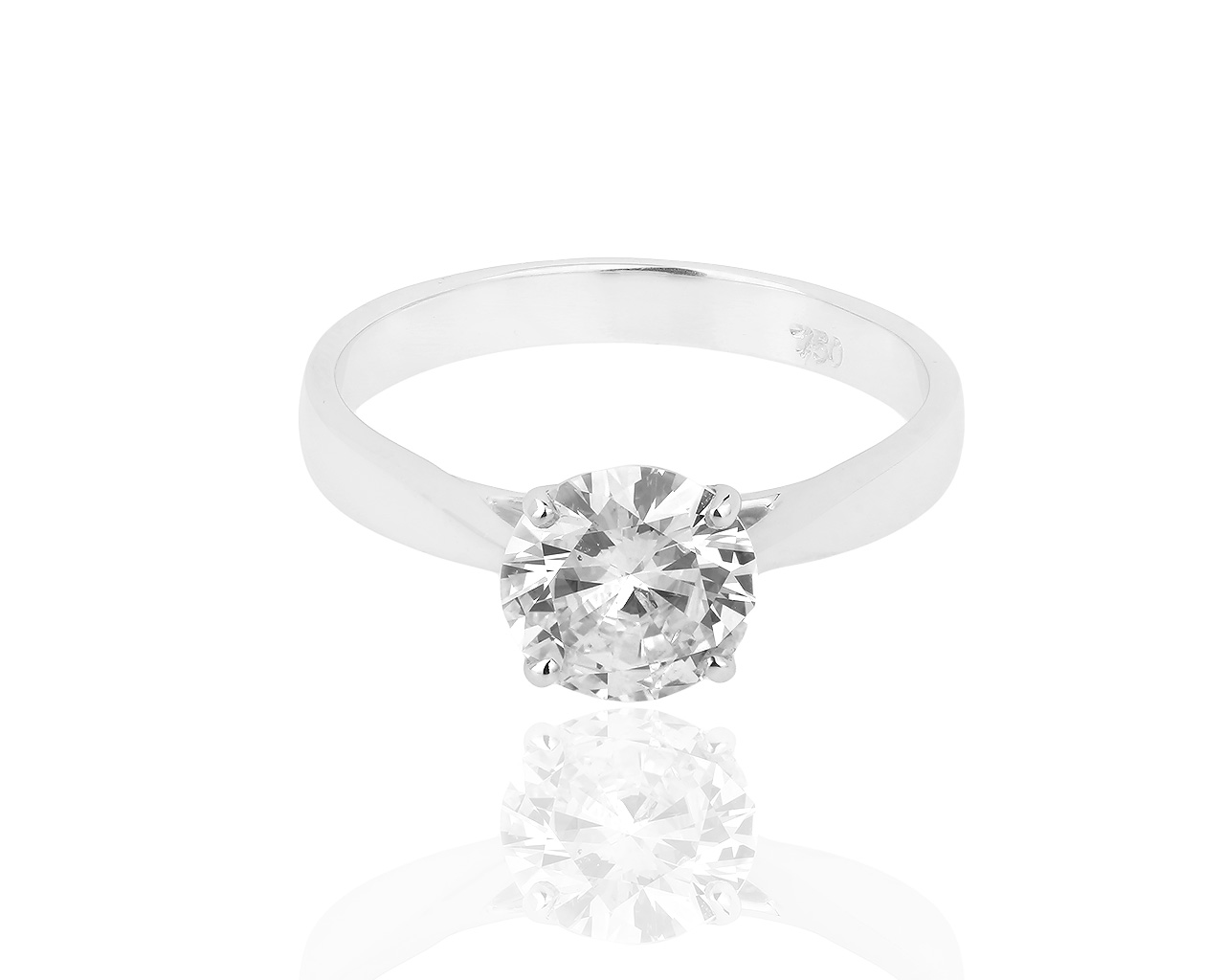 Помолвочное золотое кольцо с бриллиантом 1.25ct 011018/2
