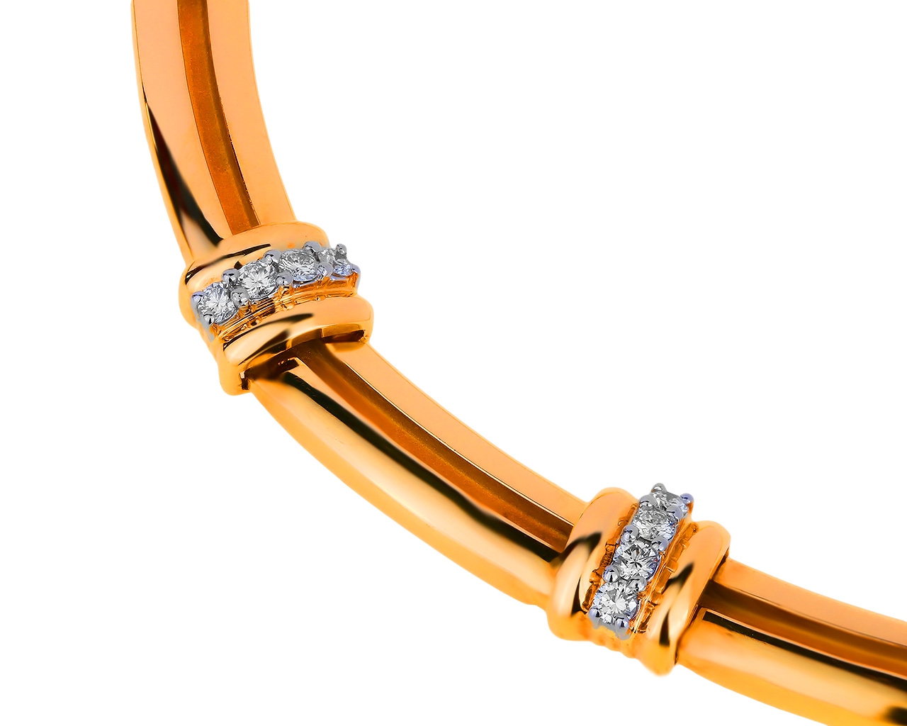 Оригинальное золотое колье с бриллиантами 1.10ct Tiffany&Co Atlas 310519/3 Оригинальное золотое колье с бриллиантами 1.10ct Tiffany&Co Atlas 310519/3