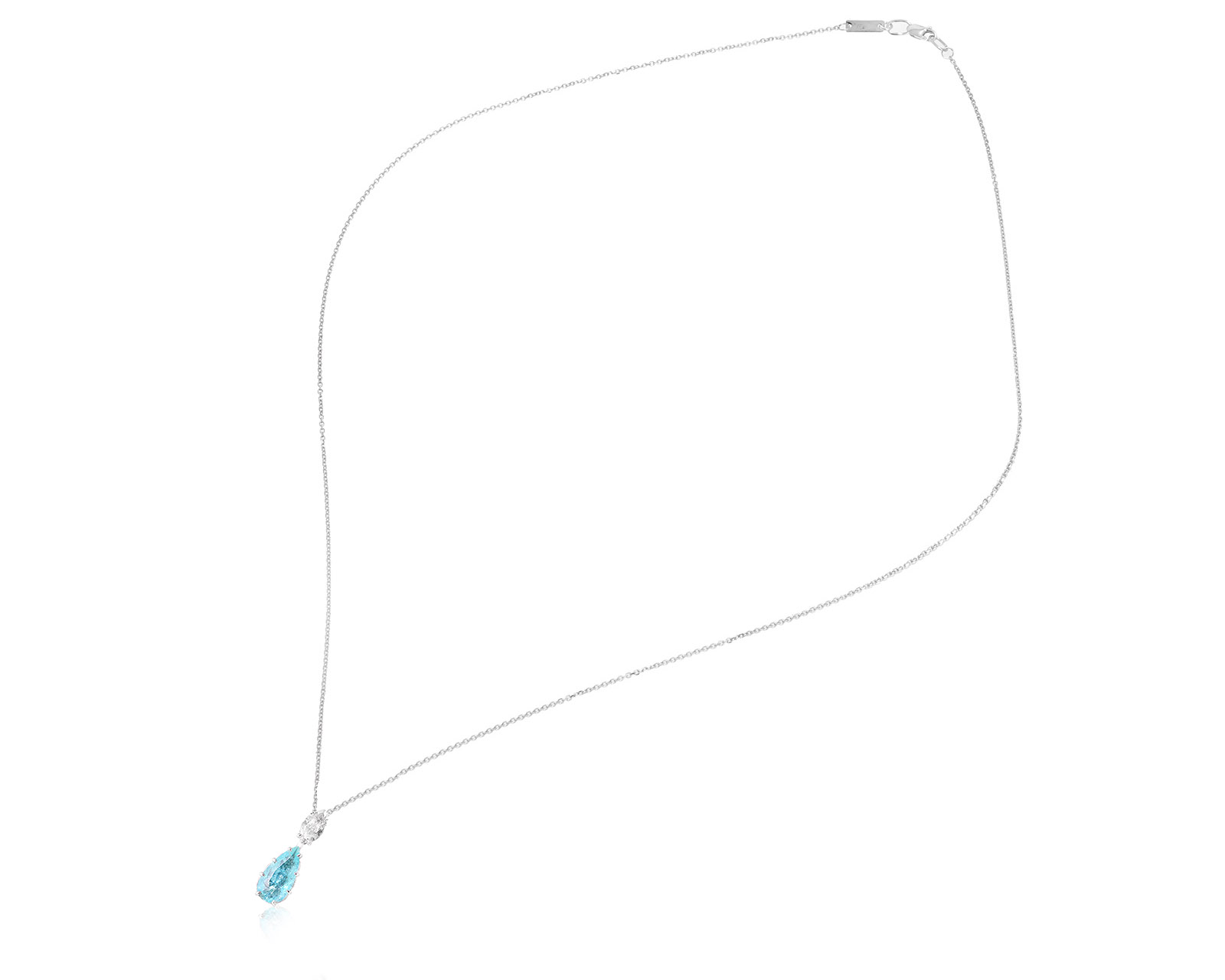 Золотое колье с турмалинами параиба 1.07ct Evgeny Matveev